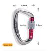 Kanle D-Shaped Screw-Lock Carabiner: Quickdraw Climbing Safety Buckle