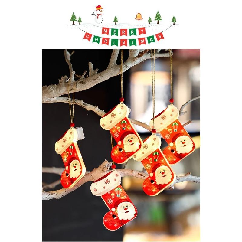 Mini LED vánoční noční světlo na vánoční stromek, domácí dekorace, závěsná lampa, festivalová párty, kapková ozdoba, závěsná noční světla