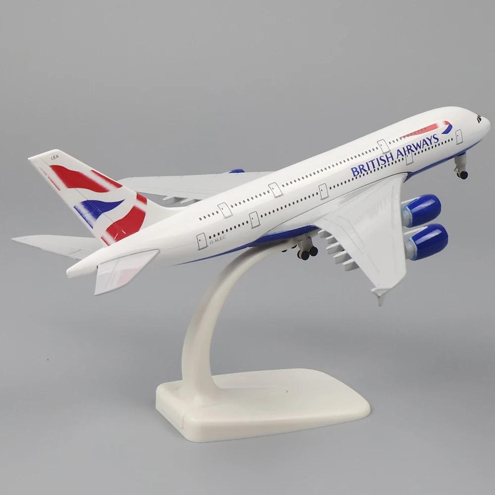 20см Металлический Игрушечный Модель Самолета Авиакомпании AIRBUS 380 A380 Модель Самолета Литой Алюминий Самолет Аэробус с Посадкой Подарок