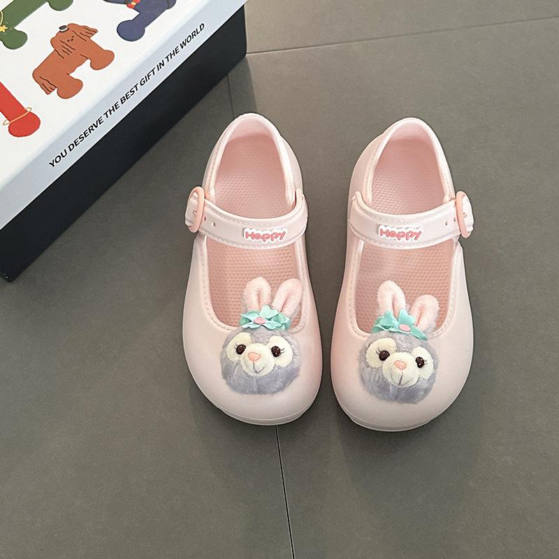 Roztomilé kreslené loutkové jednoslovné přezkové sandály dámská letní móda ležérní se sukní taškou hlavou boty jednoduché boty