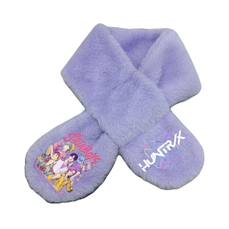 Soft Fashion Rumi Mira Zoey Printing Winter Autumn Warm Scarf Girls Purple Pink Scarves