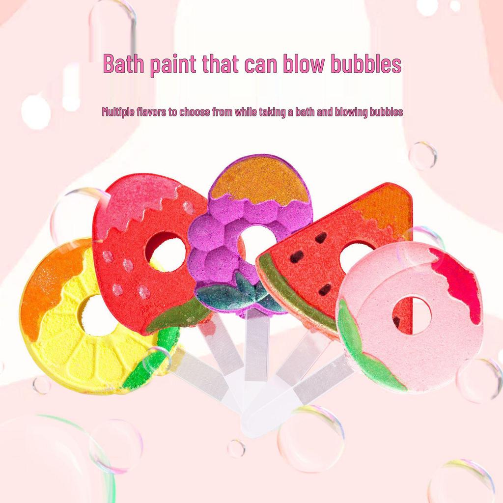 Fruit Essential Oil Bubble Bath Bomb for Kids - Multi-Bubble Bath Ball