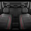 Universal Leather Car Seat Covers Red Simple Waterproof 5 Seat Car Seat Cover