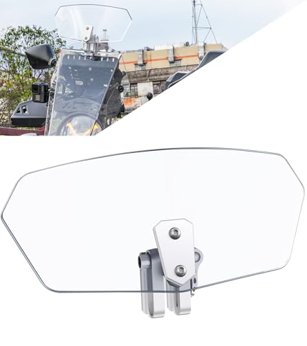 HENGTUAOTO Мотоциклетное ветровое стекло, Спойлер, Дефлектор воздуха, Регулируемый, Прозрачный