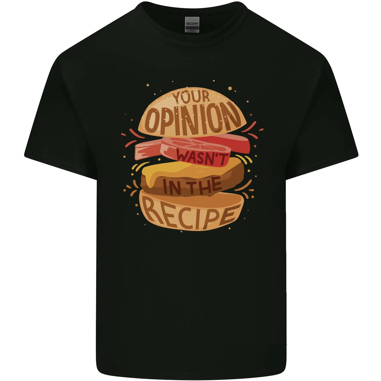 Food Your Opinion Funny Chef BBQ Cook Kids T-Shirt Childrens S