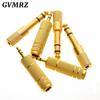 1PCS Gold 6.3mm 1/4" Male Plug To 3.5MM 1/8" Female Jack Stereo Headphone Audio Adapter Home Connectors Adapter Microphone