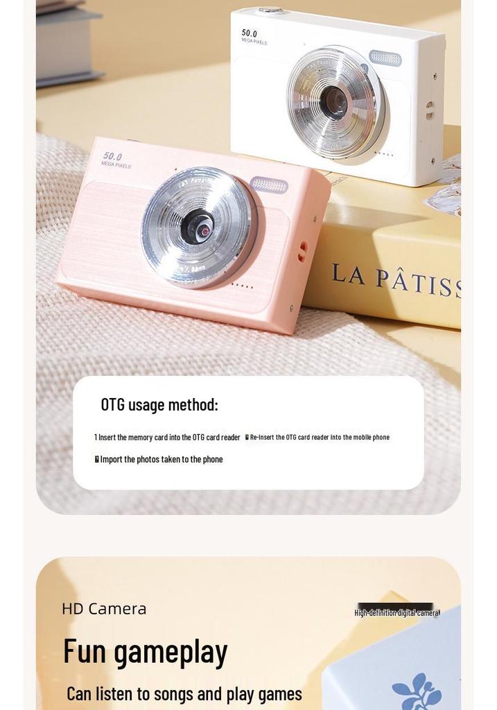 2025 High-Definition Retro Dual-Camera Digital Travel Camera for Students