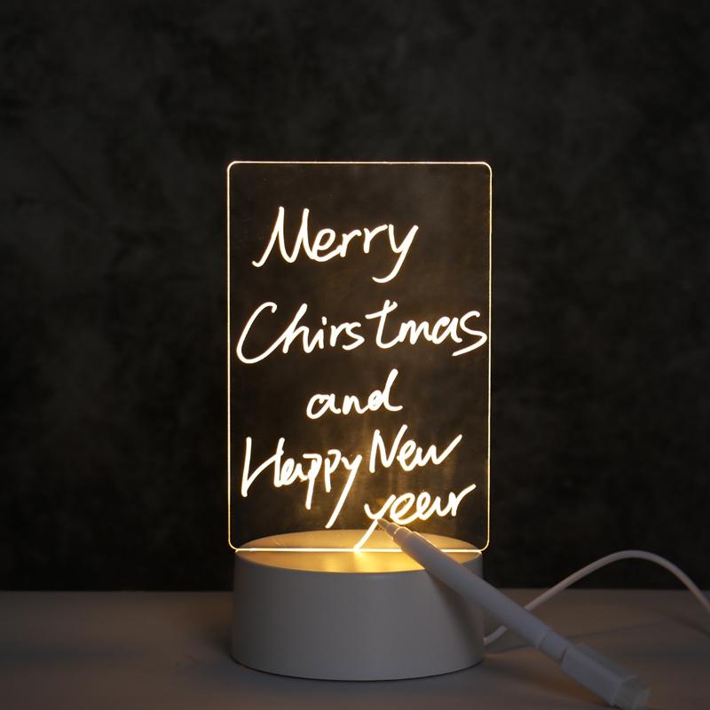 Note Board Creative USB Led Night Light Valentine's Day Gift Decor Nightlights Girlfriend Birthday Gift Wedding Decor Night Lamp
