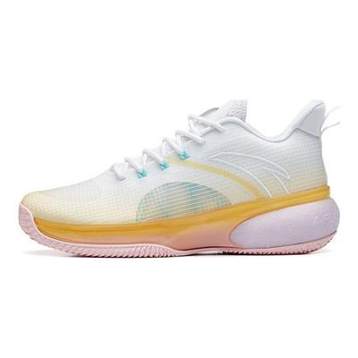 Lightweight Air Cushion Durable Breathable Low-Top Basketball Shoes Men Sneaker White Yellow 112221621-1
