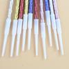 New Style 10-pack Gold-plated Colorful Candles On Suction Cards Creative Wedding Arrangement Gold and Silver Birthday Candles
