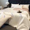Ausdream Ice Silk Embroidered 4-Piece Summer Quilt Set