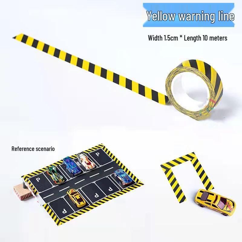 DIY Kindergarten Track Car Toy with Traffic Stickers