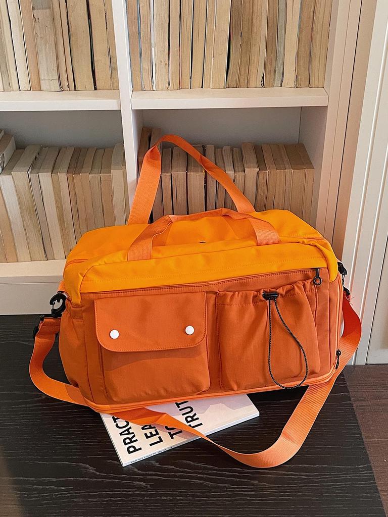 Large Capacity Men's Travel Bag: Lightweight, Versatile Luggage for Sports, Fitness, and Short Trips - Shoulder, Crossbody, or Handheld Carry.