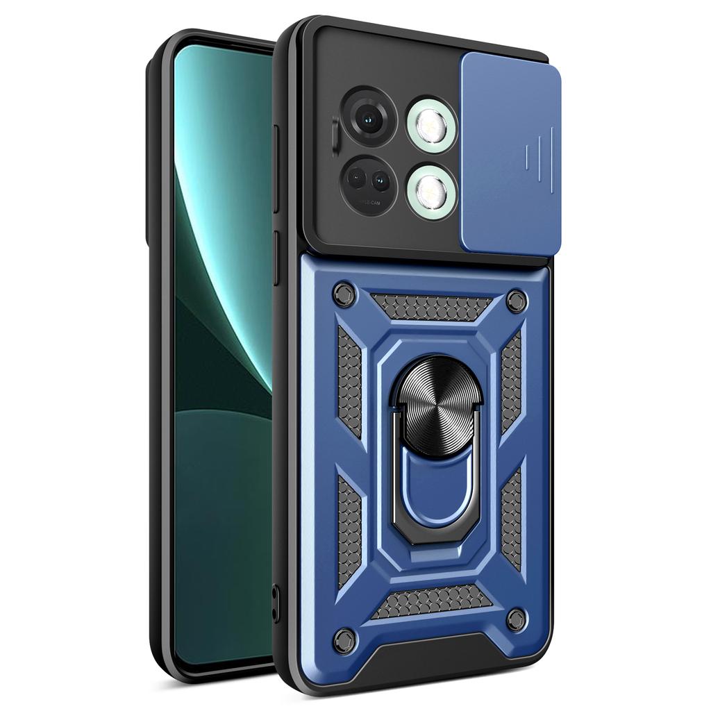 Für OnePlus Ace 3 5G/12R 5G Hülle PC+TPU Kameraschutz Handyhülle Eingebauter Ständer