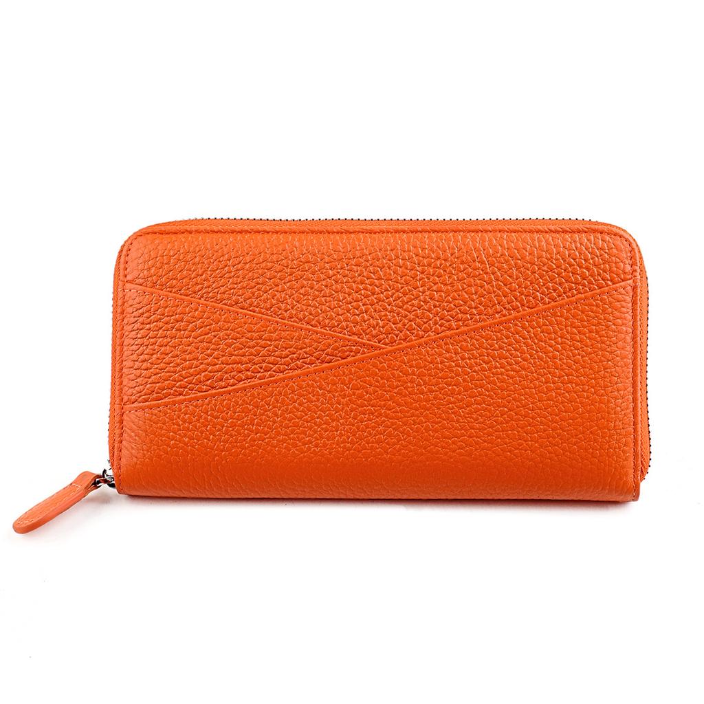 Womens Wallet RFID Leather Zip Around Wallet Large Capacity Minimalist Wallets Clutch Travel Credit Card Long Purse for Women
