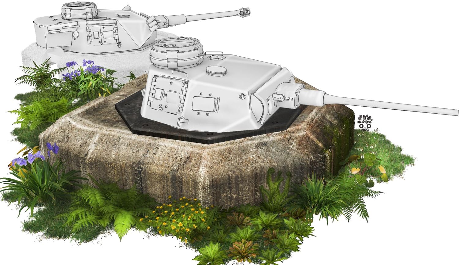 

Lanmo Model German medium tank turret pillbox 3D printer kit 1/35 LANLM-35016