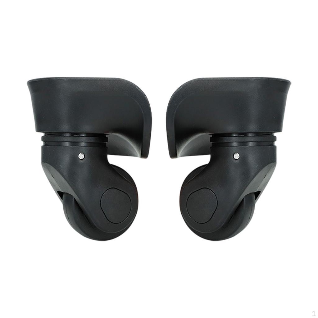 2 Pieces Luggage Suitcase Wheels Trolley Mute Easy To Install Smooth Black Universal Travel