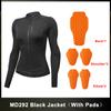 WOSAWE Women Motorcycle Jacket Body Soft Armor Shirt CE Certified Summer Ladies Downhill Motocross Riding Clothing Reflective