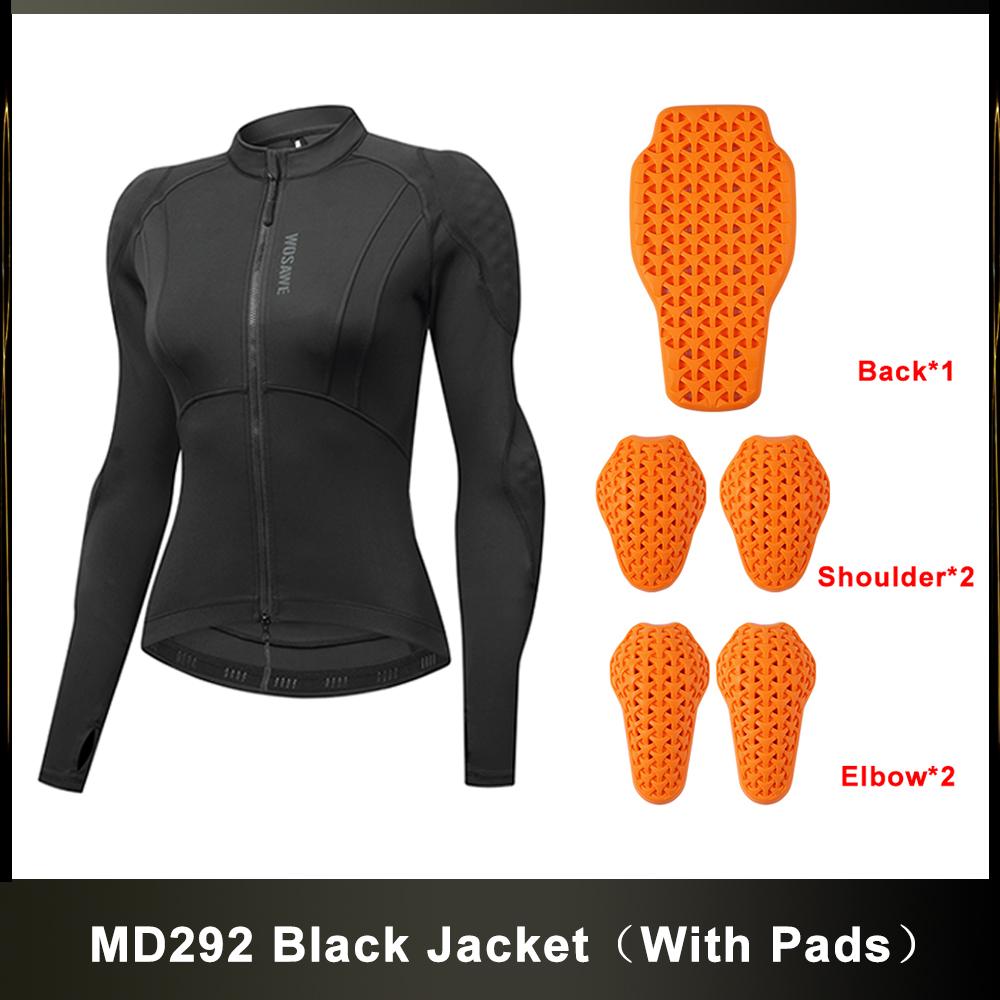 WOSAWE Women Motorcycle Jacket Body Soft Armor Shirt CE Certified Summer Ladies Downhill Motocross Riding Clothing Reflective
