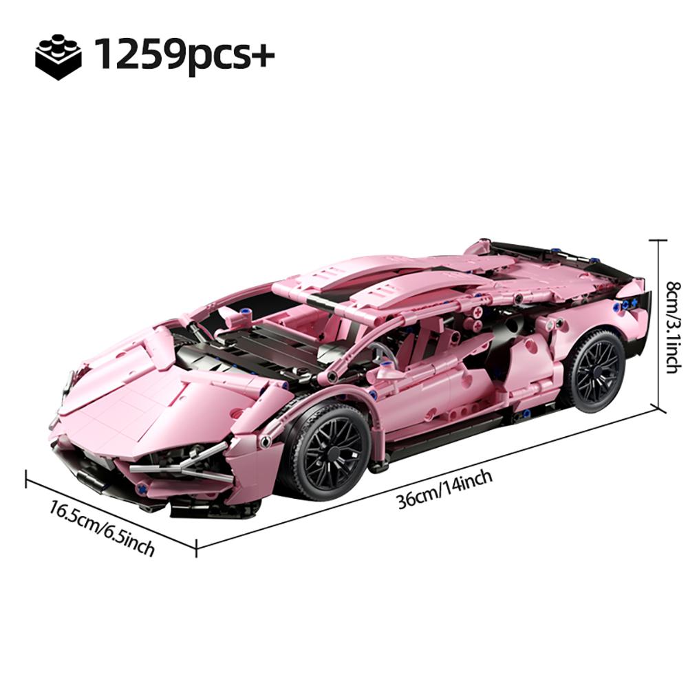 Technisches Rennsportauto 1280PCS Modellbausteine Stadt Mechanisches Geschwindigkeitsfahrzeug Supersportwagen Ziegel Puzzle Spielzeug Kinder Erwachsene Geschenk