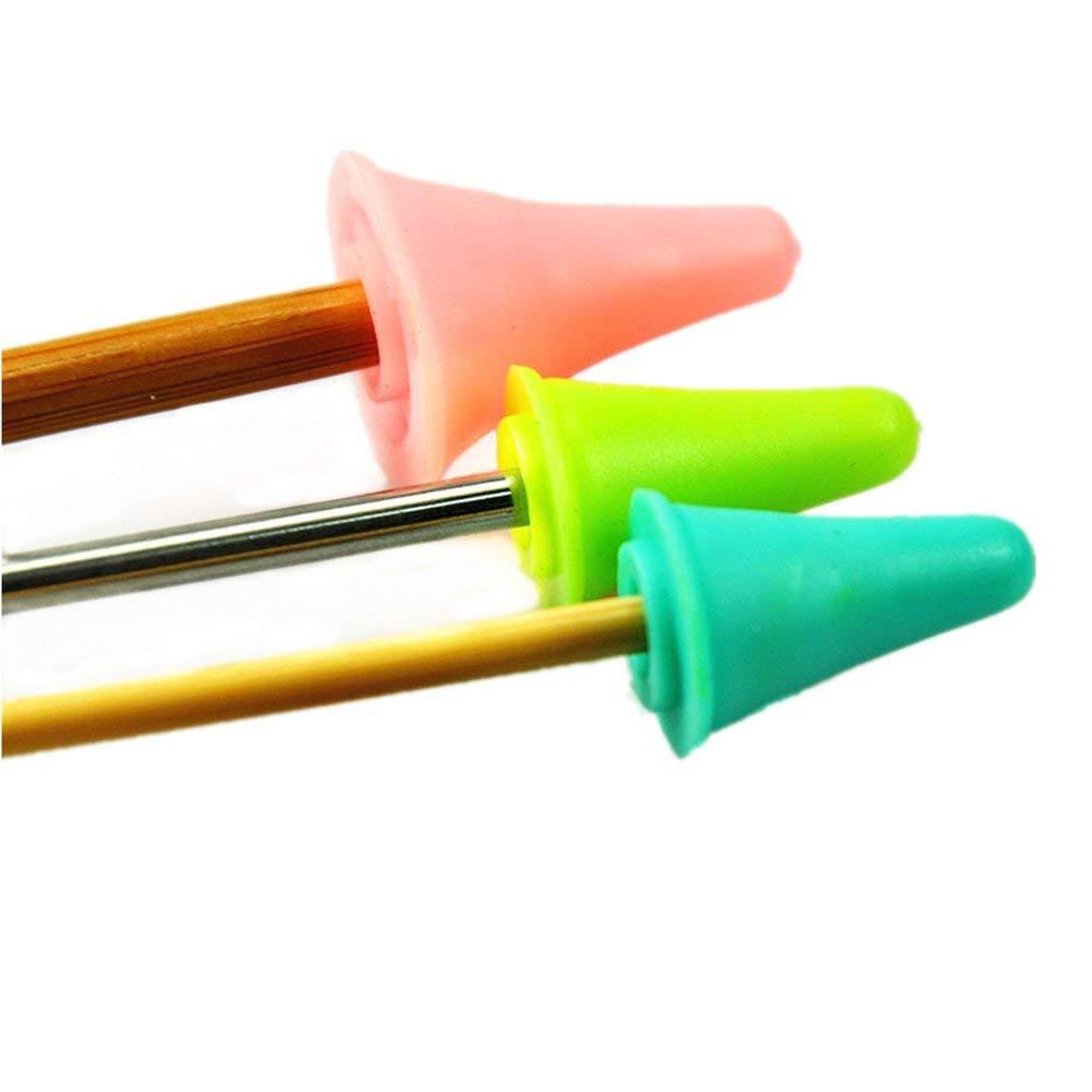 Vielseitige 20 Stück Stricknadel-Spitzenschoner/Stopper 2 Größen Für Handarbeit(Nadelspitzenschutz)