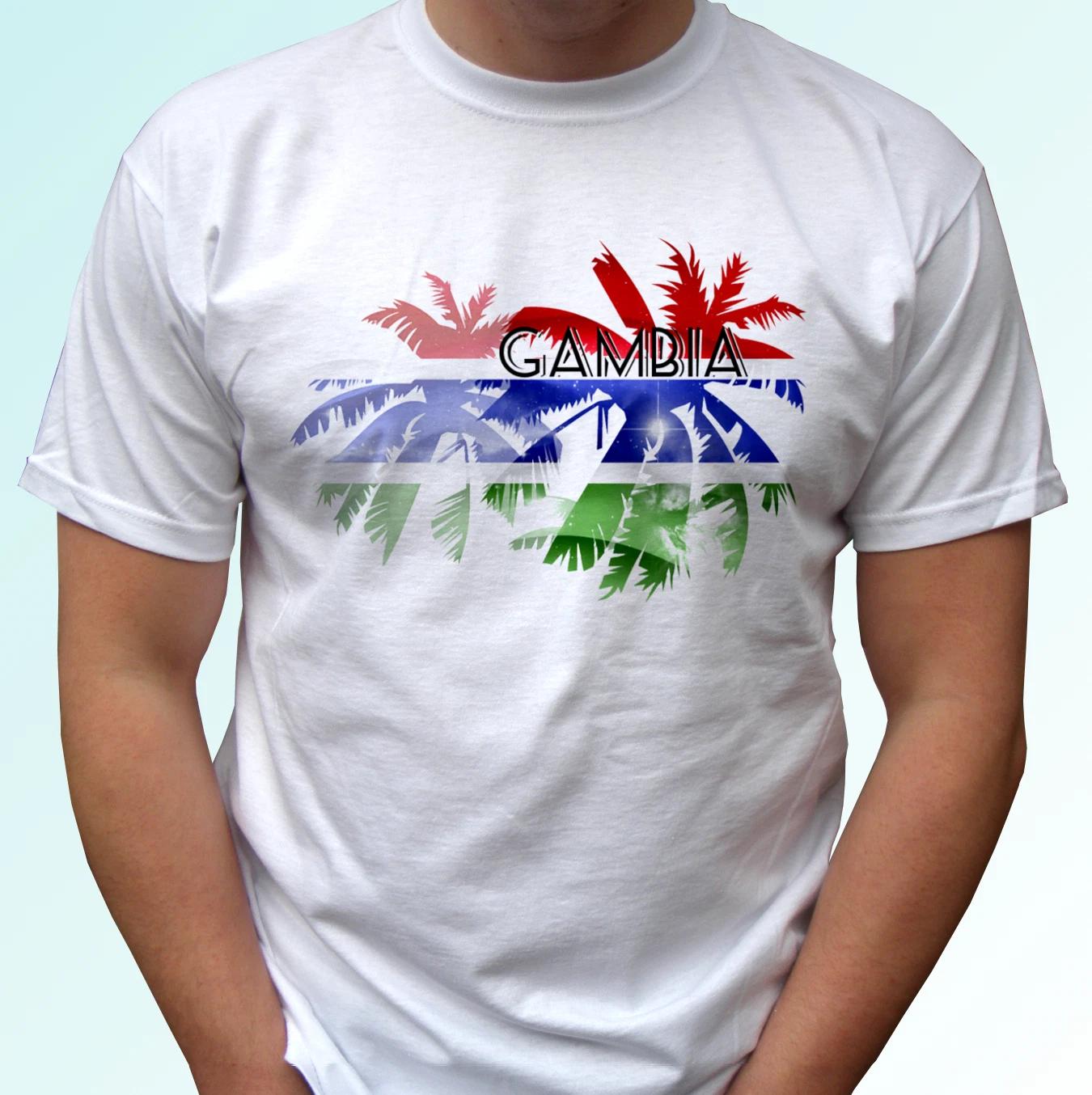 

Gambia palm flag - white kids boys T-Shirt holiday top design s s kids baby 110