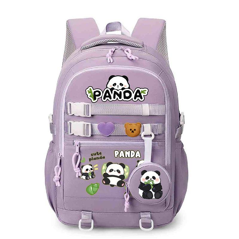 Panda Huahua 2025 New Cute Children's Schoolbag Cross-border Large-capacity Primary and Secondary School Students Lightweight Spine Protection