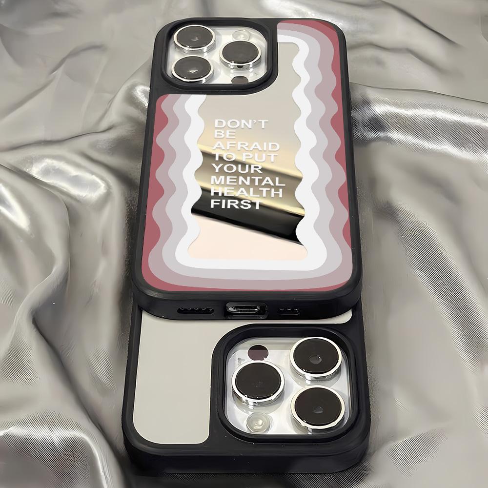 Mirror Phone Case for iPhone 15 11 13 14 for 15 16 Pro Max 12 13 16 Pro Cloud Flower and Animal Cute Style Phone Case