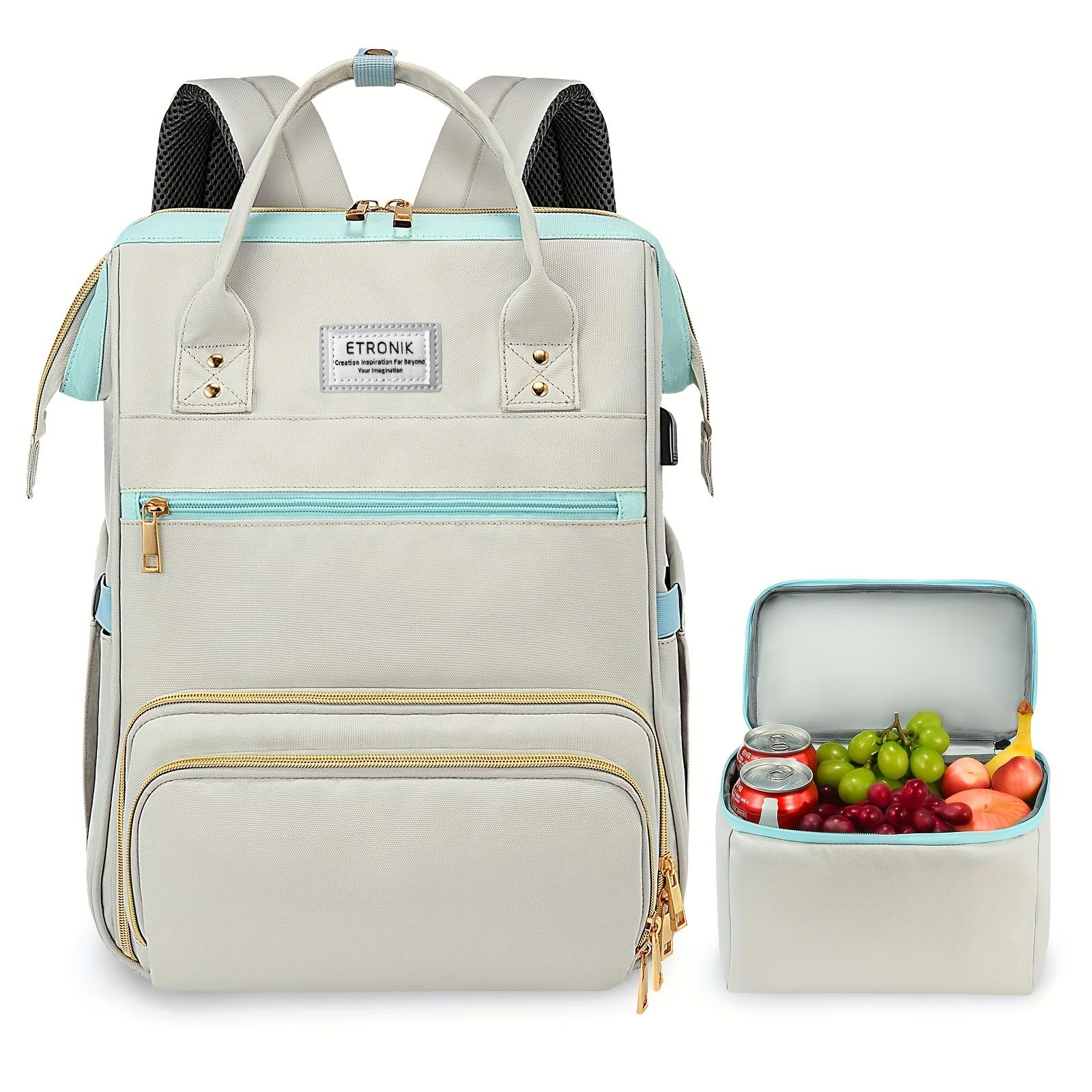 

Повседневный нейлоновый рюкзак для обеда для женщин, с портом USB, рабочая сумка для медсестры и учителя, которую можно стирать в стиральной машине, регулируемые плечевые ремни, застежка-молния