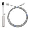 Gaona Korekamo Pipe Cleaner with Brush, Silver, 3m (for Wire Drain Pipes, Unclogging, and Cleaning) GA-KK011