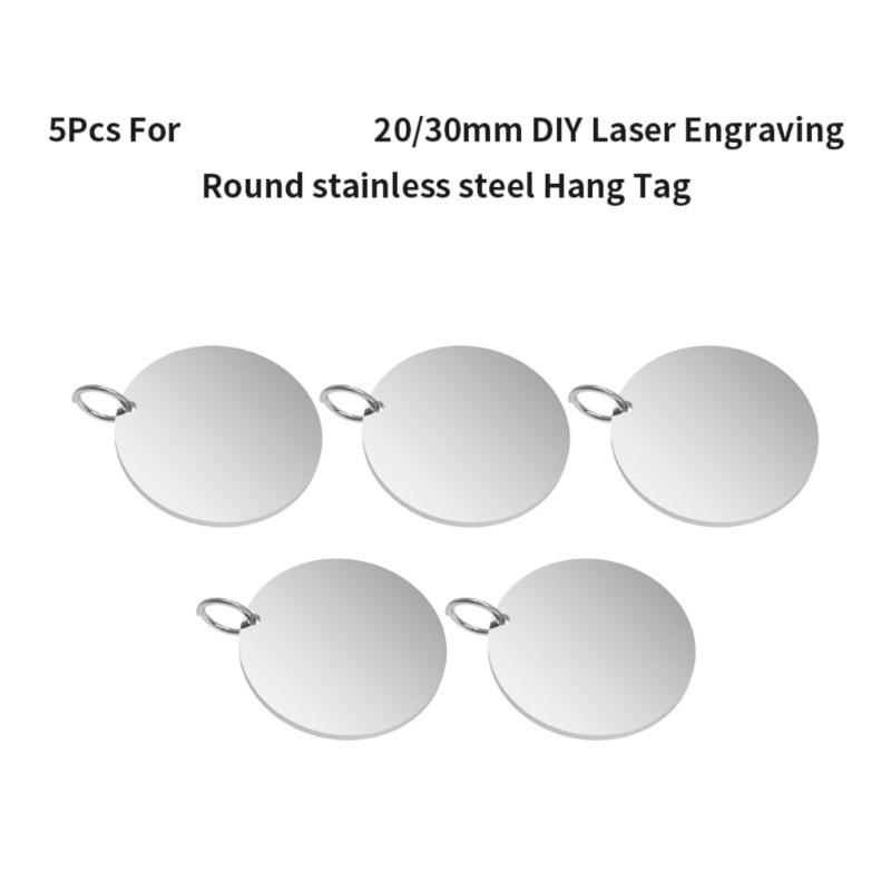 20mm/30mm Stainless Steel Pet Identification Hangtags With Mirror Polisheds Finish Lasers Etcheds For Medicals Access