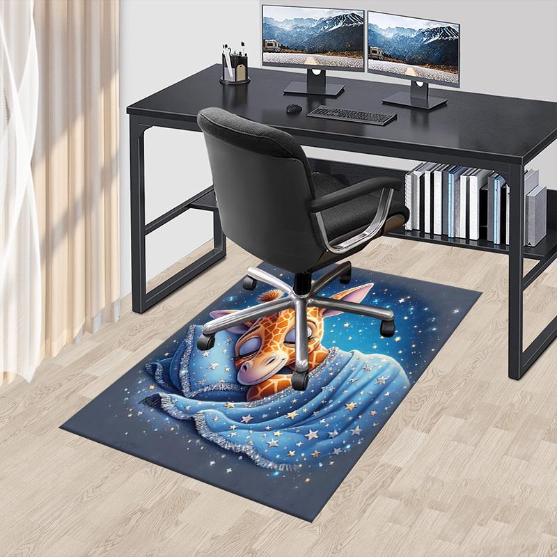 1PC Giraffe Starry Non-Slip Floor carpet, suitable for Office, bedroomand playrooms. It can also be used as a sofa footrest cover-T84