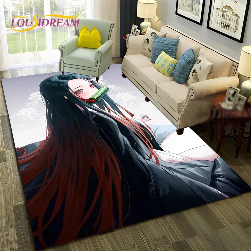 Kamado Nezuko Demon S-Slayer Anime Carpet Rug for Bedroom Living Room Home Sofa Decoration,Children Game Large Decor Floor Mat