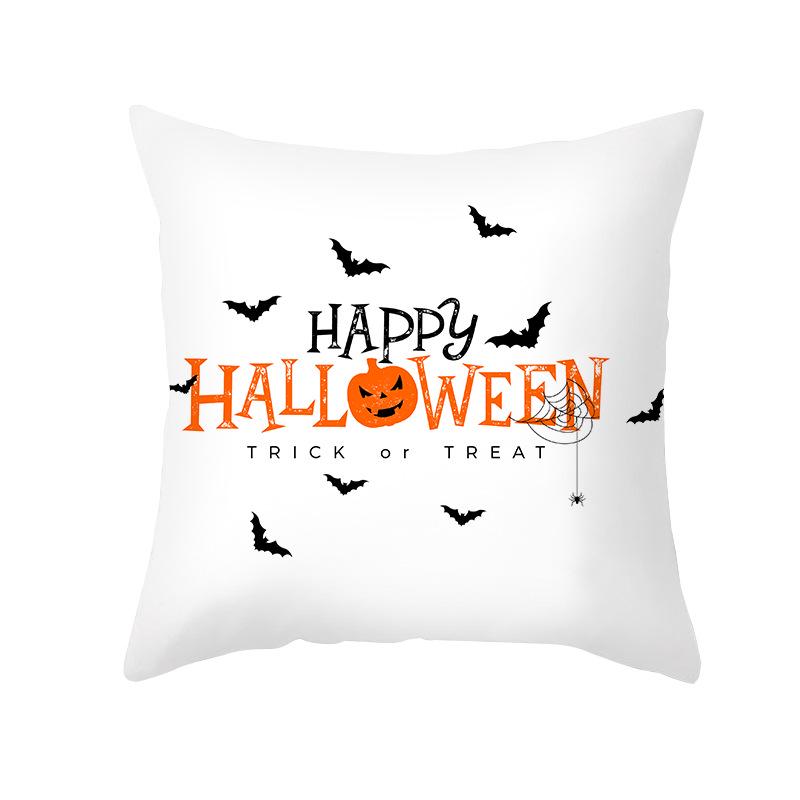 New Nordic Halloween Throw Pillow Cover Black Letter Print Sofa Cushion Cover Cushion Cover Home