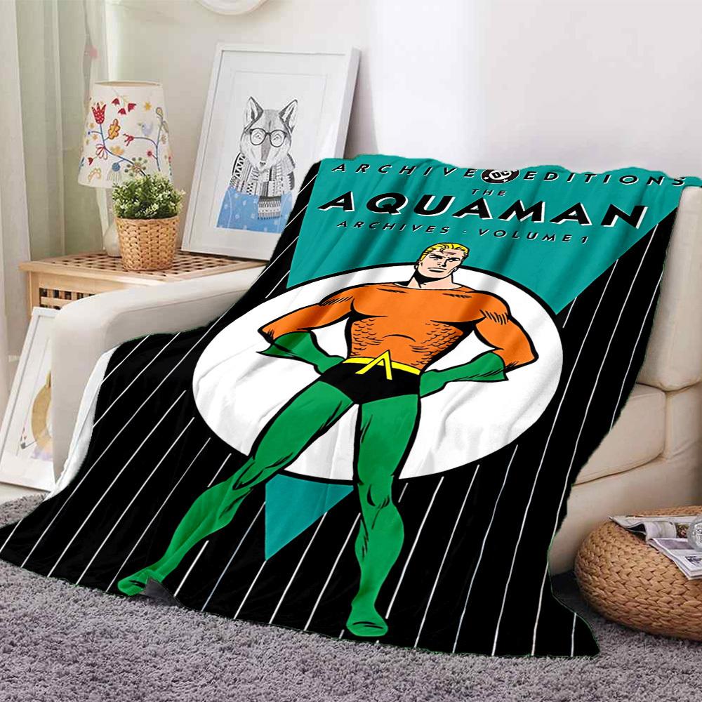 1pc Aquaman Flannel Throw Blanket Soft, Warm & Cozy for Couch, Bed, Office, and Travel Versatile All Season Gift, Christmas Present