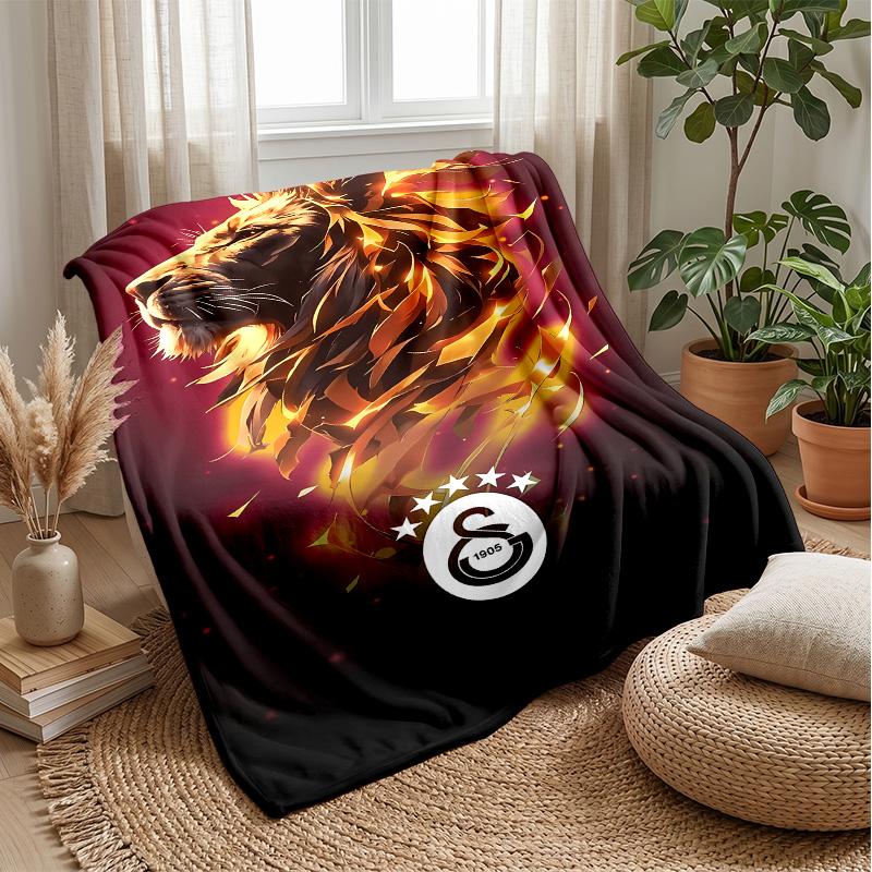 Galatasaray Theme Blanket Soft Flannel Blanket Plush Throw Blanket Cozy Sofa Bed Blanket for Home Decor