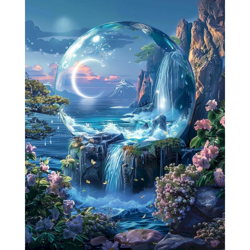 CHENISTORY Abstract Paint By Numbers Handpainted Canvas Painting Starry Sky Painting By Numbers For Living Room Wall Home Decora