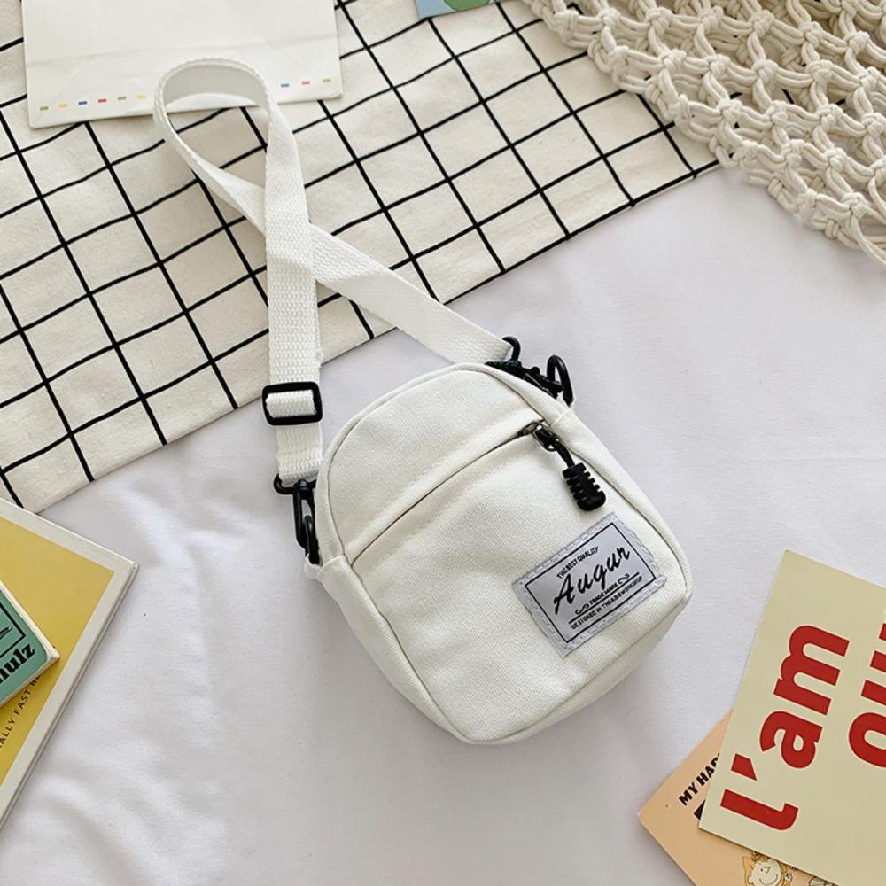 All-match Canvas Canvas Small Bag Japanse Style Embroidery Crossbody Bag Travel Storage Handbags Women Girls