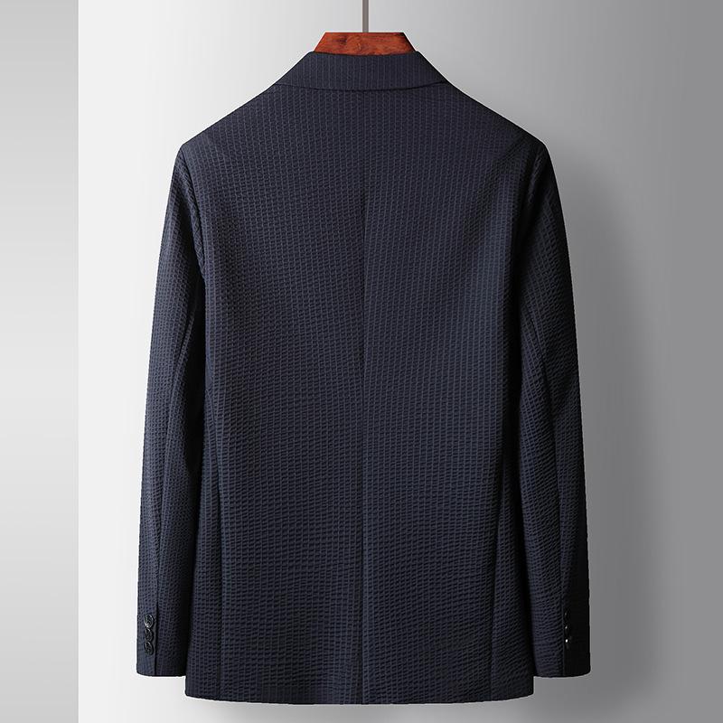 Men's Casual Suit Spring and Summer Thin Light Luxury Business Single West Solid Color Non-ironing Youth Micro-elastic Convenience Jacket