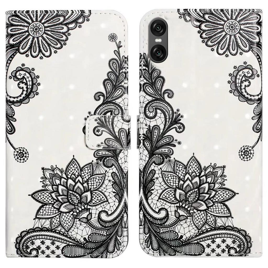 For Sony Xperia 10 VI Case 3D Creative Pattern PU Leather Stand Phone Cover