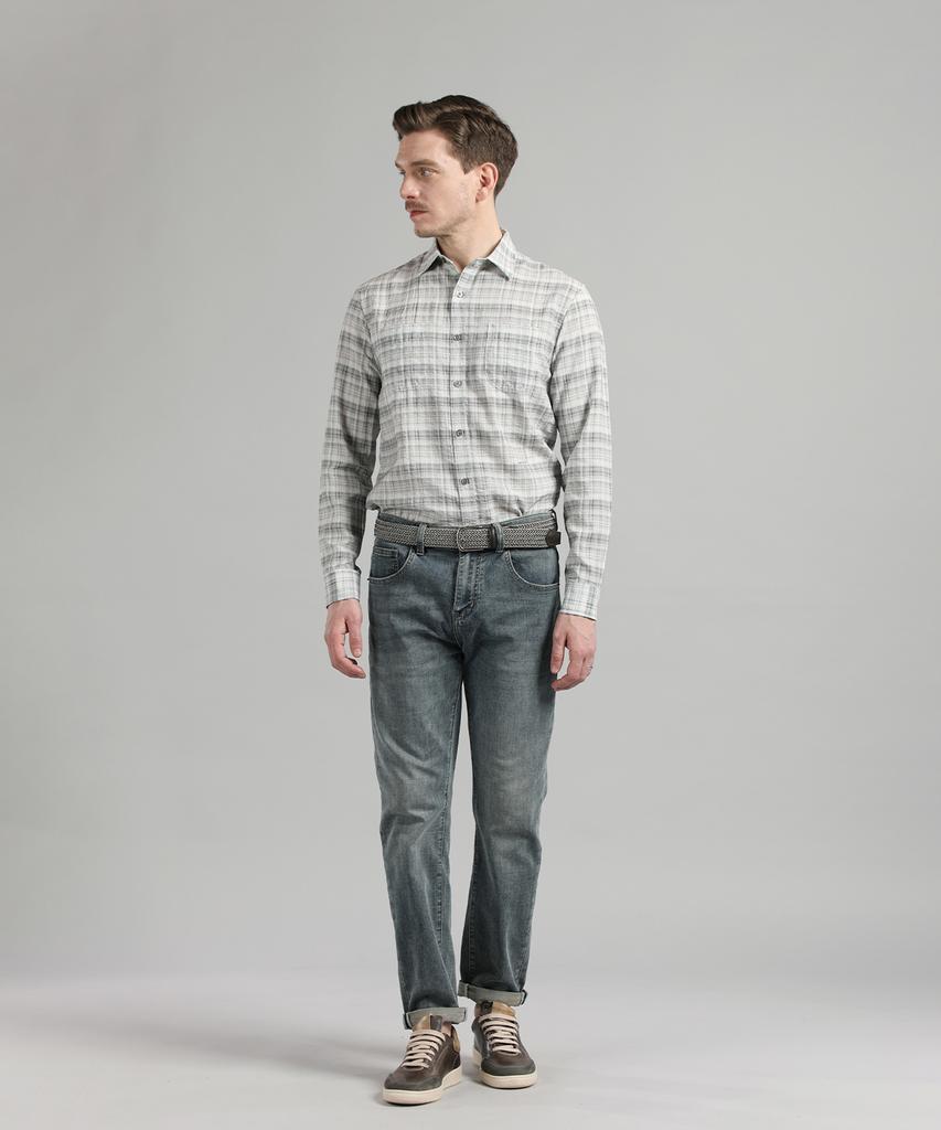 PANICALE Slim Fit Blue Denim Pants