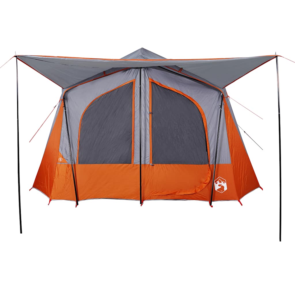 Vidaxl Tenda da Campeggio, 5 Persone, Grigio-Arancione, Impermeabile