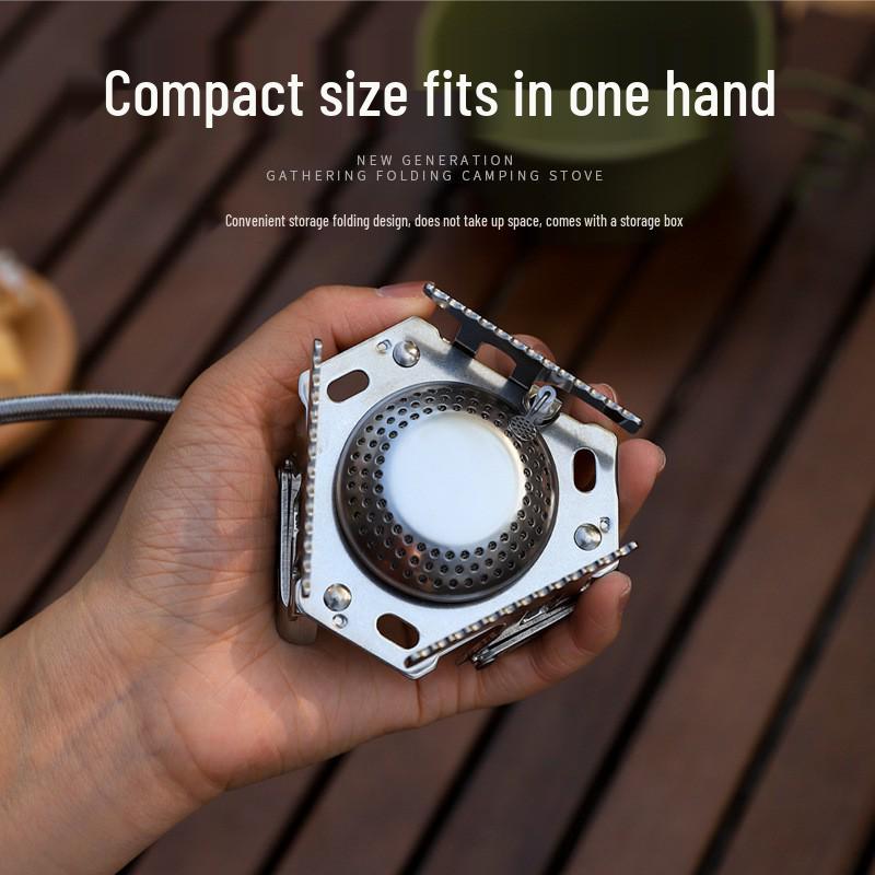 Portable Windproof Outdoor Picnic Stove, Thickened High-Quality Split Head, Ideal for Camping and Fishing.