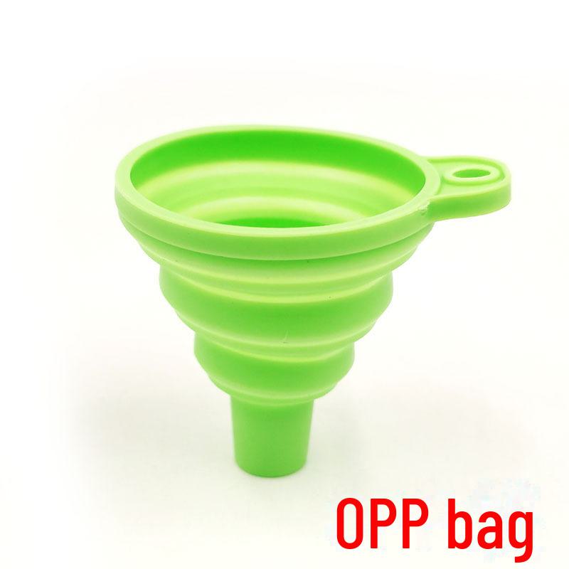 

Телескопическая кухонная воронка с длинным горлом: Складной Candy Color, бытовая жидкая начинка, решетка для масла, термостойкая воронка Color Random