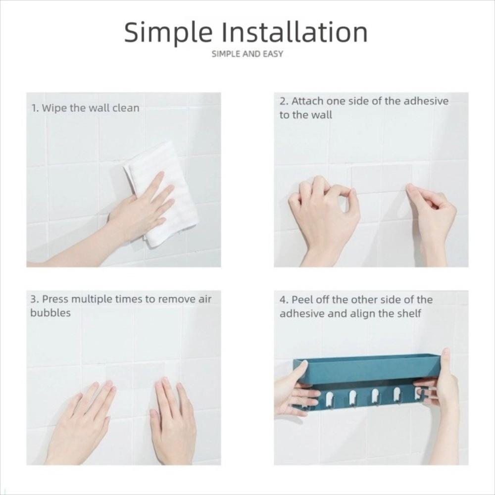 Quality with Shelf Key Holder Wall Mounted Space Saving Key Storage Rack with 6 Hooks Bathroom Storage Rack Bathroom