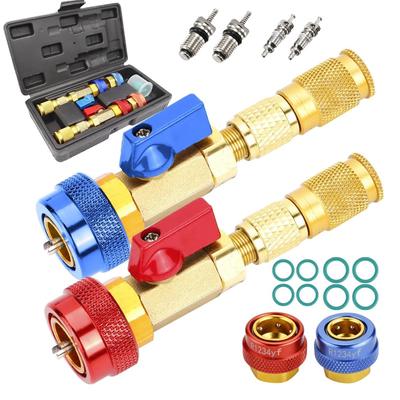AC Valve Core Removal Tool, R134a R1234yf R22 Valve Core Remover Installer Tool Kit for Automotive Air Conditioning Systems