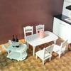1:12 Dollhouse Miniature Plastic Food Cart Table And Chair Model, Furniture Home Model, Decor Toy Doll House Accessories