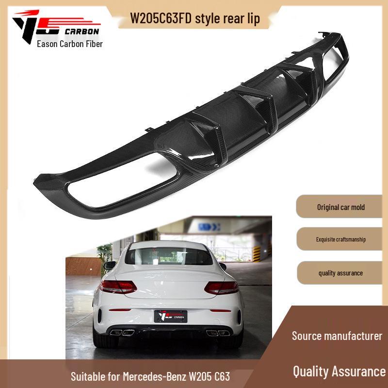 FD Style Carbon Fiber Rear Spoiler for 2015-2021 Mercedes-Benz W205 C63