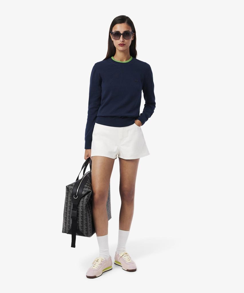 LACOSTE Women'S Light Cotton Crew Neck Sweater Af4145-56G 166