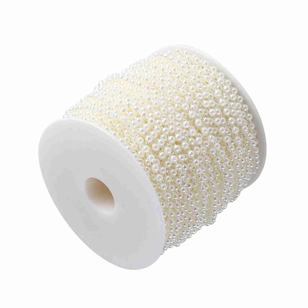 40m roll 4mm Artificial Pearl DIY Ornaments Beads Curtain Wedding Event Festival Party Decor